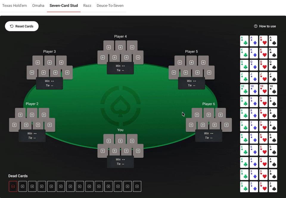 Add or remove a Dead Cards