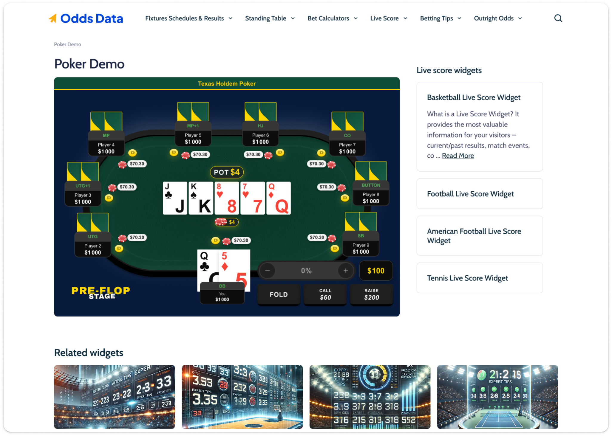 Stress Test Integration inside a template page